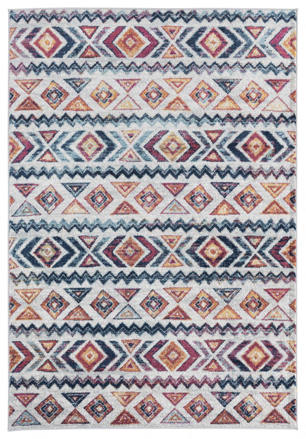 Modern Carpet - 63" x 86" x 0.4" Multi Olefin Area Rug