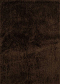 Modern Carpet - 63 x 86" x 2.7" Chocolate Olefin/Polypropylene Polyester Area Rug