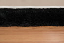 Black Rug - 31" x 37" x 2.7" Black Polyester Mat Rug