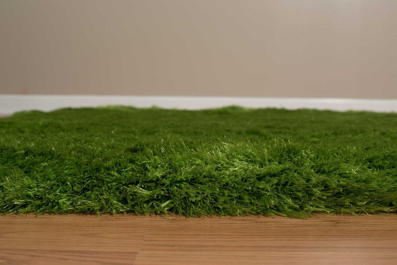 Green Area Rugs - 63 x 86" x 2.7" Green Polyester Area Rug