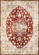 Modern Carpet - 63" x 86" x 0.39" Crimson Olefin Area Rug