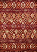 Modern Carpet - 118" x 158" x 0.39" Crimson Olefin Rug