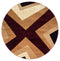 Round Carpet - 94" x 94" x 0.5" Burgundy Olefin/Polypropylene Round Rug