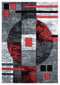 Red Rug - 94" x 126" x 0.5" Red Olefin/Polypropylene Area Rug
