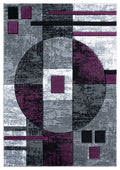 Accent Rugs - 22" x 32" x 0.5" Plum Olefin/Polypropylene Accent Rug