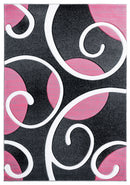 Stair Rug Runner - 31" x 88" x 0.53" Pink Olefin/Polypropylene Runner Rug