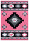 Pink Area Rug - 31" x 50" x 0.53" Pink Olefin/Polypropylene Mat Rug