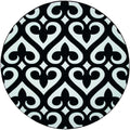 Black Rug - 94" x 94" x 0.53" Black Olefin/Polypropylene Round Rug