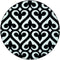 Black Rug - 94" x 94" x 0.53" Black Olefin/Polypropylene Round Rug