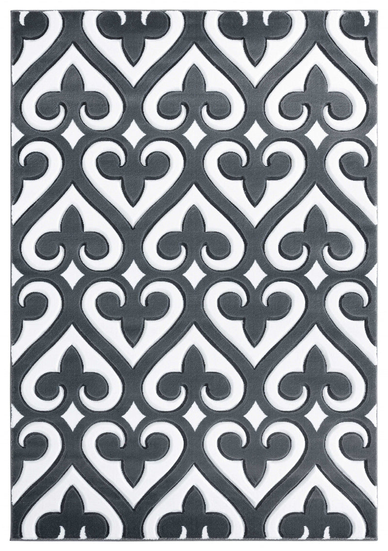 Cheap Runner Rugs - 31" x 88" x 0.53" Grey Olefin/Polypropylene Runner Rug