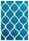 Carpet Deals - 63" x 90" x 0.53" Turquoise Olefin/Polypropylene Area Rug