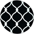 Black Rug - 94" x 94" x 0.53" Black Olefin/Polypropylene Round Rug