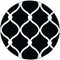 Black Rug - 94" x 94" x 0.53" Black Olefin/Polypropylene Round Rug