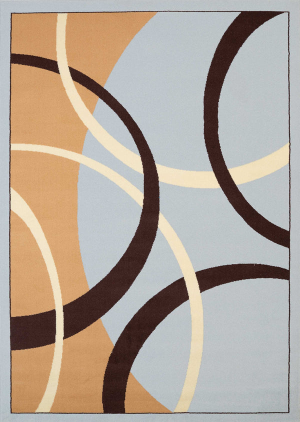 Blue Rug - 22" x 36" x 0.4" Blue Olefin Accent Rug