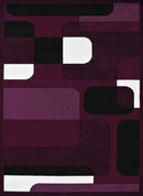 Carpet Warehouse - 22" x 36" x 0.4" Plum Olefin Accent Rug