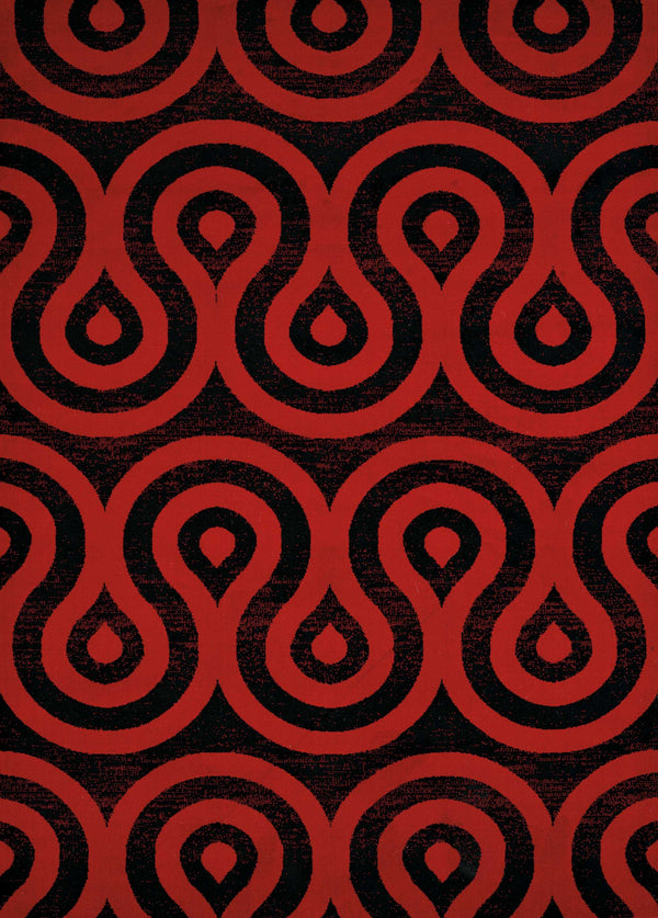 Cheap Runner Rugs - 33" x 86" x 0.4" Red Olefin Runner Rug