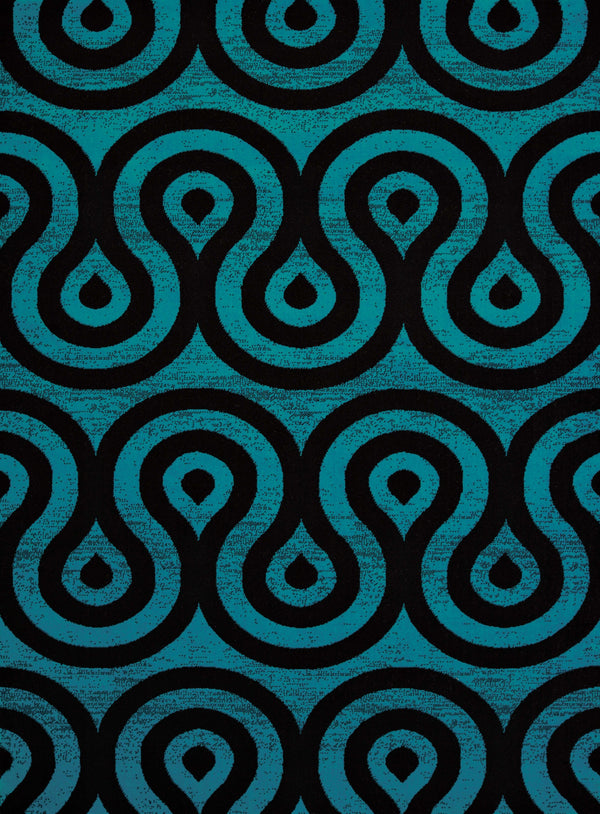 Aqua Rug - 22" x 36" x 0.4" Aqua Olefin Accent Rug
