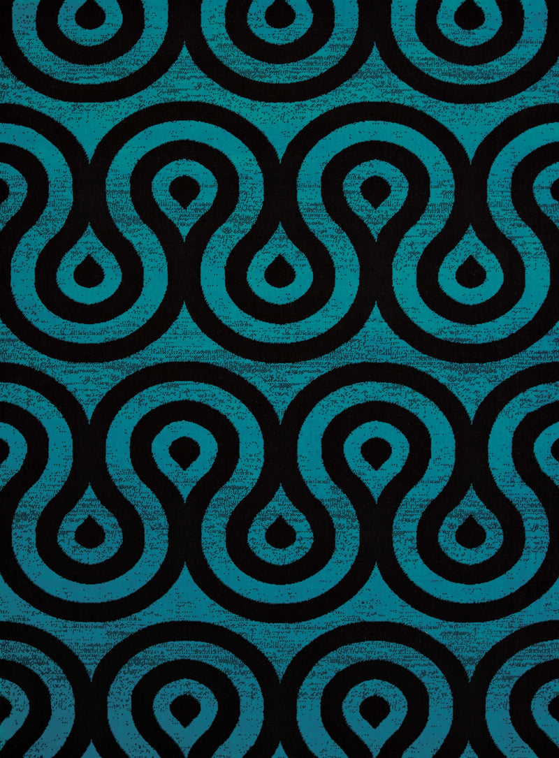 Cheap Runner Rugs - 33" x 86" x 0.4" Aqua Olefin Runner Rug