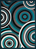 Aqua Rug - 22" x 36" x 0.4" Aqua Olefin Accent Rug