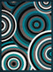 Aqua Rug - 22" x 36" x 0.4" Aqua Olefin Accent Rug