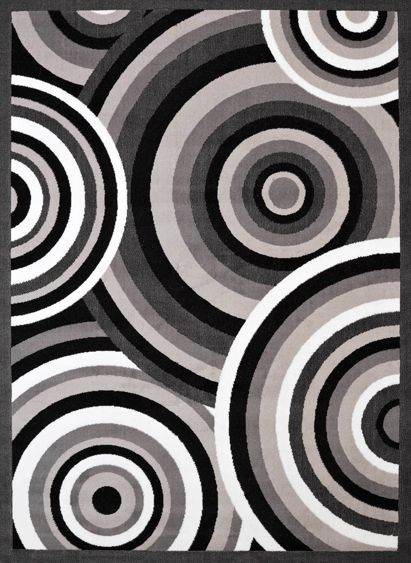 Christmas Rugs - 94" x 126" x 0.4" Grey Olefin Oversize Rug