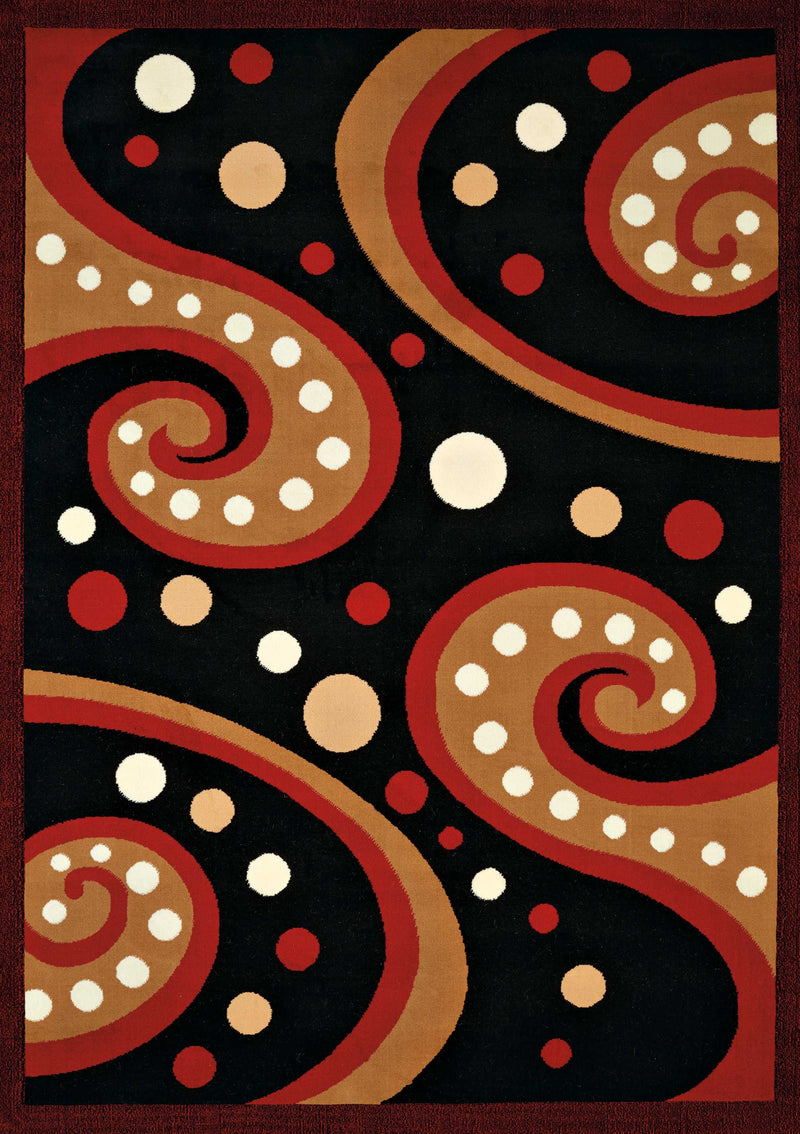 Red Rug - 63" x 86" x 0.4" Red Olefin Area Rug