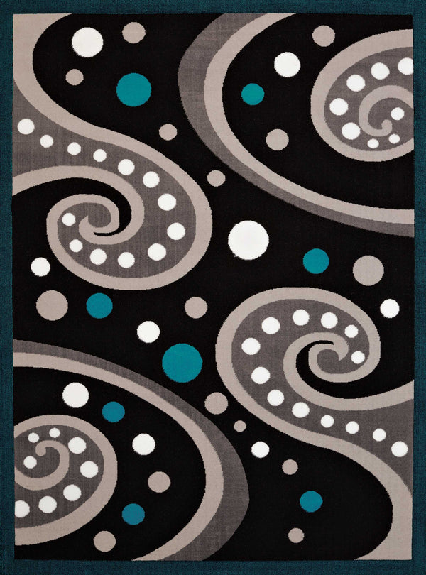 Cheap Runner Rugs - 33" x 86" x 0.4" Aqua Olefin Runner Rug