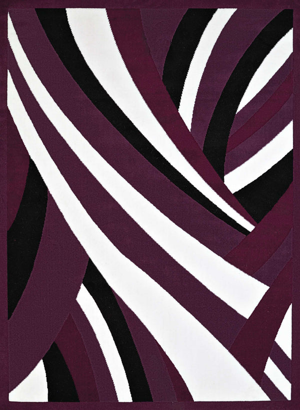 Carpet Warehouse - 22" x 36" x 0.4" Plum Olefin Accent Rug