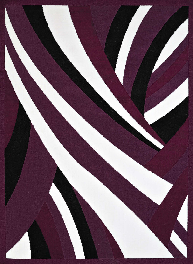 Cheap Runner Rugs - 33" x 86" x 0.4" Plum Olefin Runner Rug