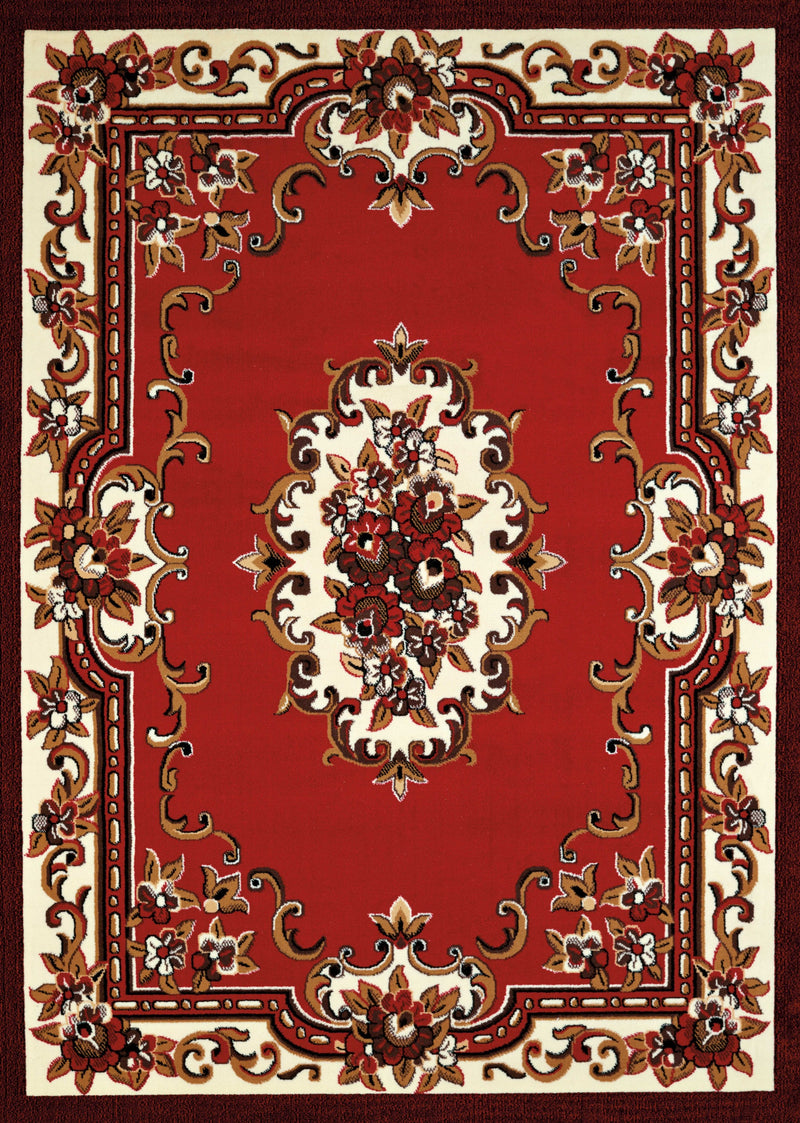 Red Rug - 22" x 36" x 0.4" Red Olefin Accent Rug