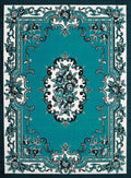 Cheap Runner Rugs - 33" x 86" x 0.4" Aqua Olefin Runner Rug