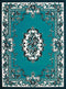 Cheap Runner Rugs - 33" x 86" x 0.4" Aqua Olefin Runner Rug