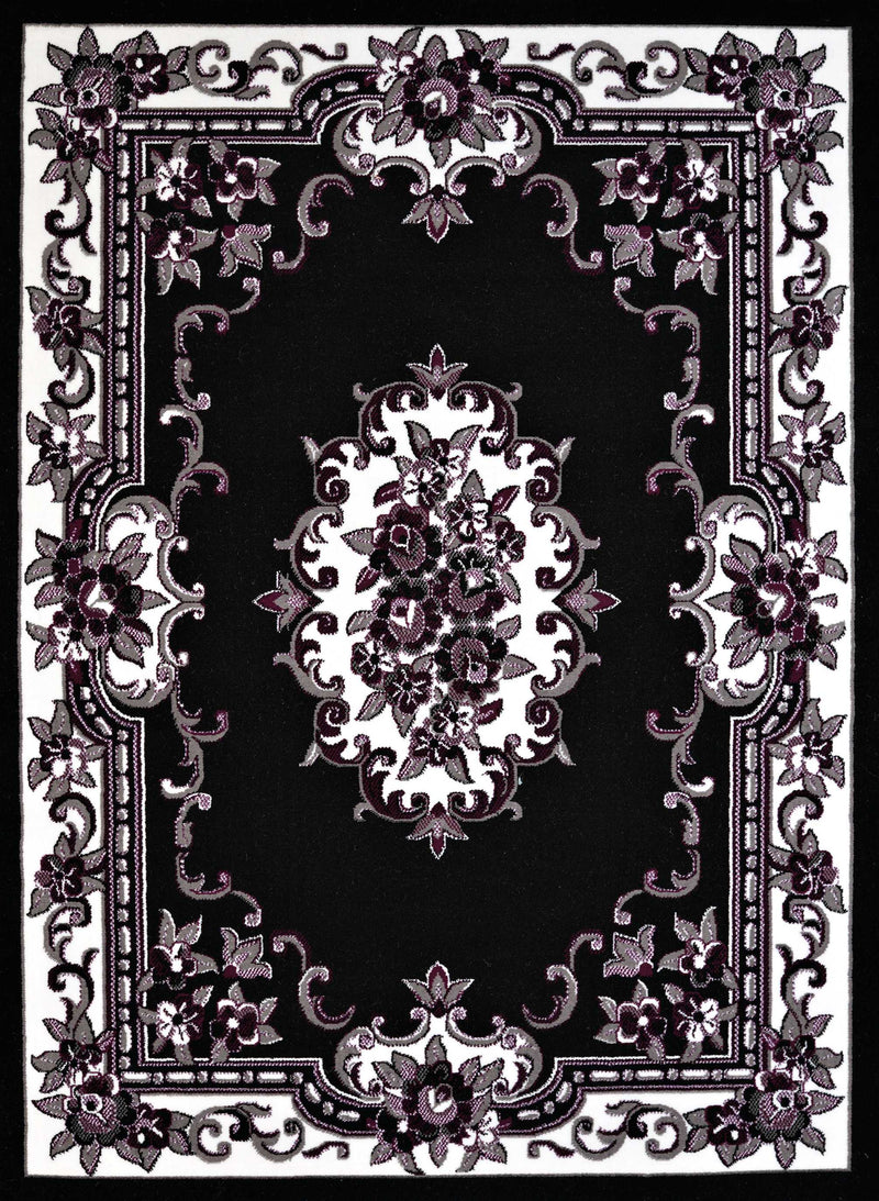 Cheap Runner Rugs - 33" x 86" x 0.4" Black Olefin Runner Rug