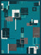 Aqua Rug - 22" x 36" x 0.4" Aqua Olefin Accent Rug