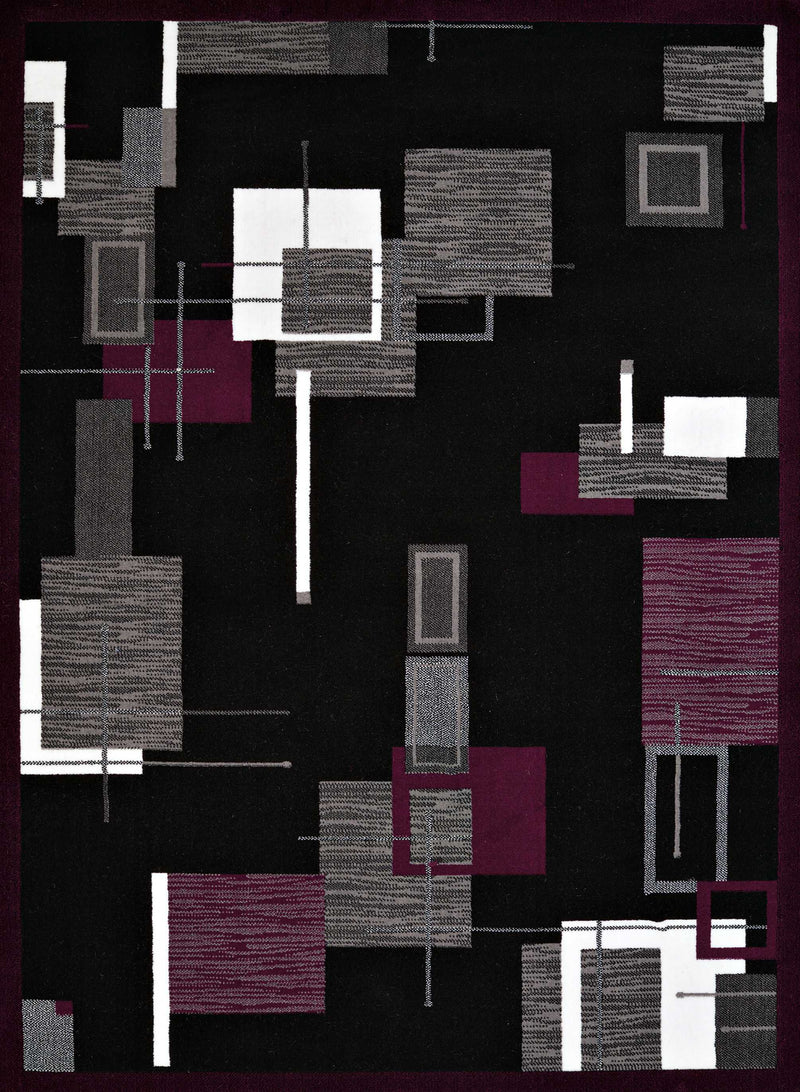 Carpet Warehouse - 22" x 36" x 0.4" Plum Olefin Accent Rug
