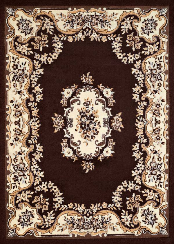 Cheap Runner Rugs - 33" x 86" x 0.4" Dark Brown Olefin Runner Rug
