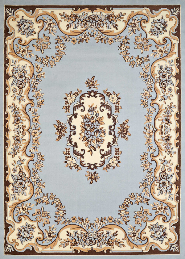 Blue Rug - 22" x 36" x 0.4" Blue Olefin Accent Rug