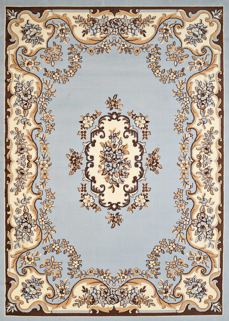 Cheap Runner Rugs - 33" x 86" x 0.4" Blue Olefin Runner Rug