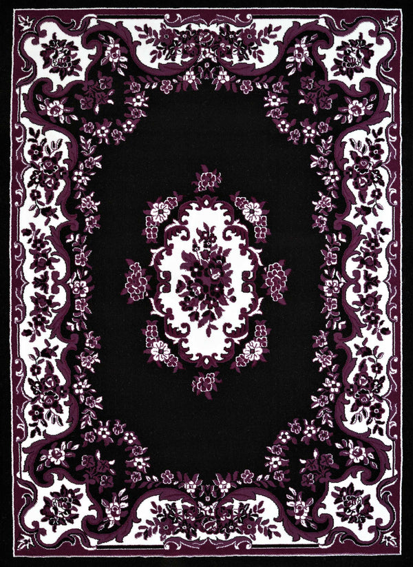 Cheap Runner Rugs - 33" x 86" x 0.4" Black Olefin Runner Rug