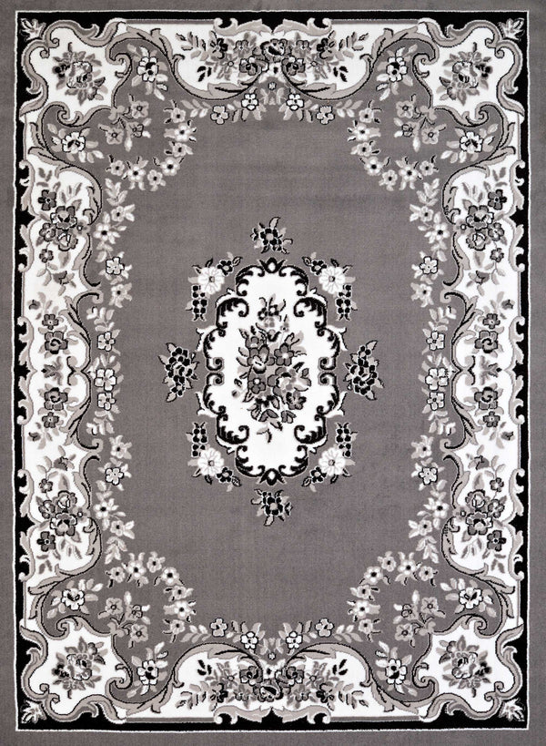 Cheap Runner Rugs - 33" x 86" x 0.4" Grey Olefin Runner Rug