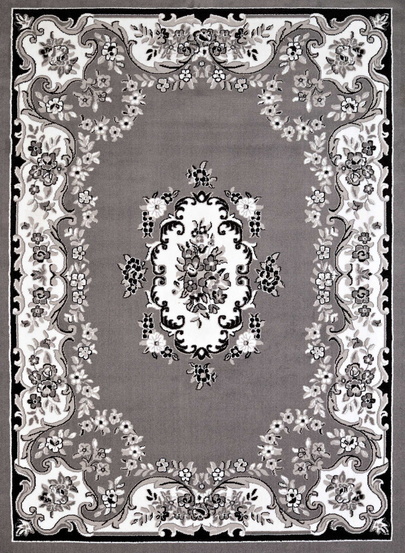 Floor Rugs - 94" x 126" x 0.4" Grey Olefin Oversize Rug