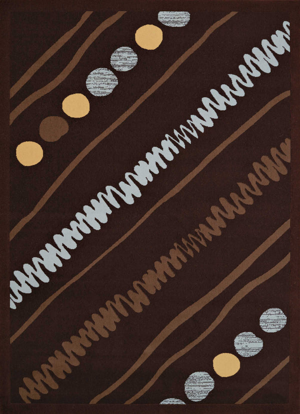 Cheap Runner Rugs - 33" x 86" x 0.4" Dark Brown Olefin Runner Rug