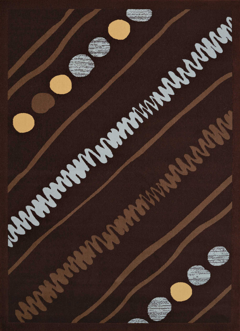 Cheap Runner Rugs - 33" x 86" x 0.4" Dark Brown Olefin Runner Rug