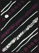 Black Rug - 22" x 36" x 0.4" Black Olefin Accent Rug