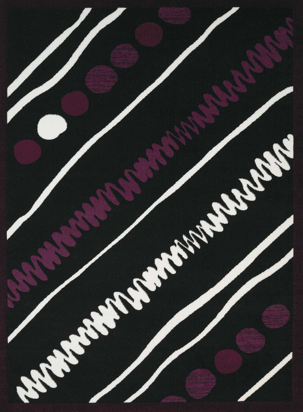 Cheap Runner Rugs - 33" x 86" x 0.4" Black Olefin Runner Rug