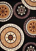 Cheap Runner Rugs - 33" x 86" x 0.4" Black Olefin Runner Rug
