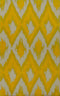 Floor Rugs - 23" x 36" x 0.79" Yellow Polyester Accent Rug