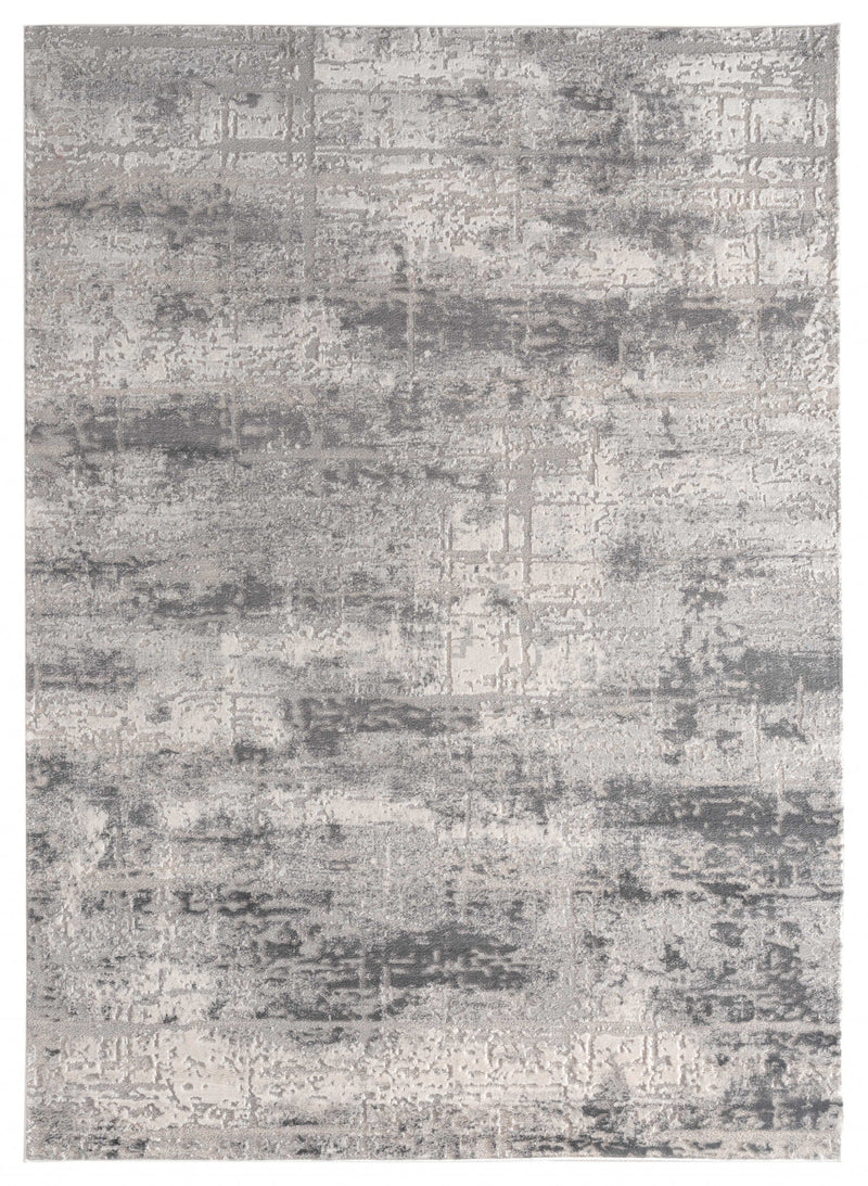 Floor Rugs - 150" x 180" x 0.36" Grey Polyester/Olefin Oversize Rug