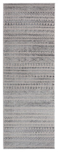 Cheap Runner Rugs - 31" x 86" x 0.39" Grey Polyester/Olefin Runner Rug