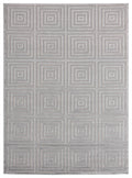 Floor Rugs - 23" x 36" x 0.39" Silver Polyester/Olefin Accent Rug